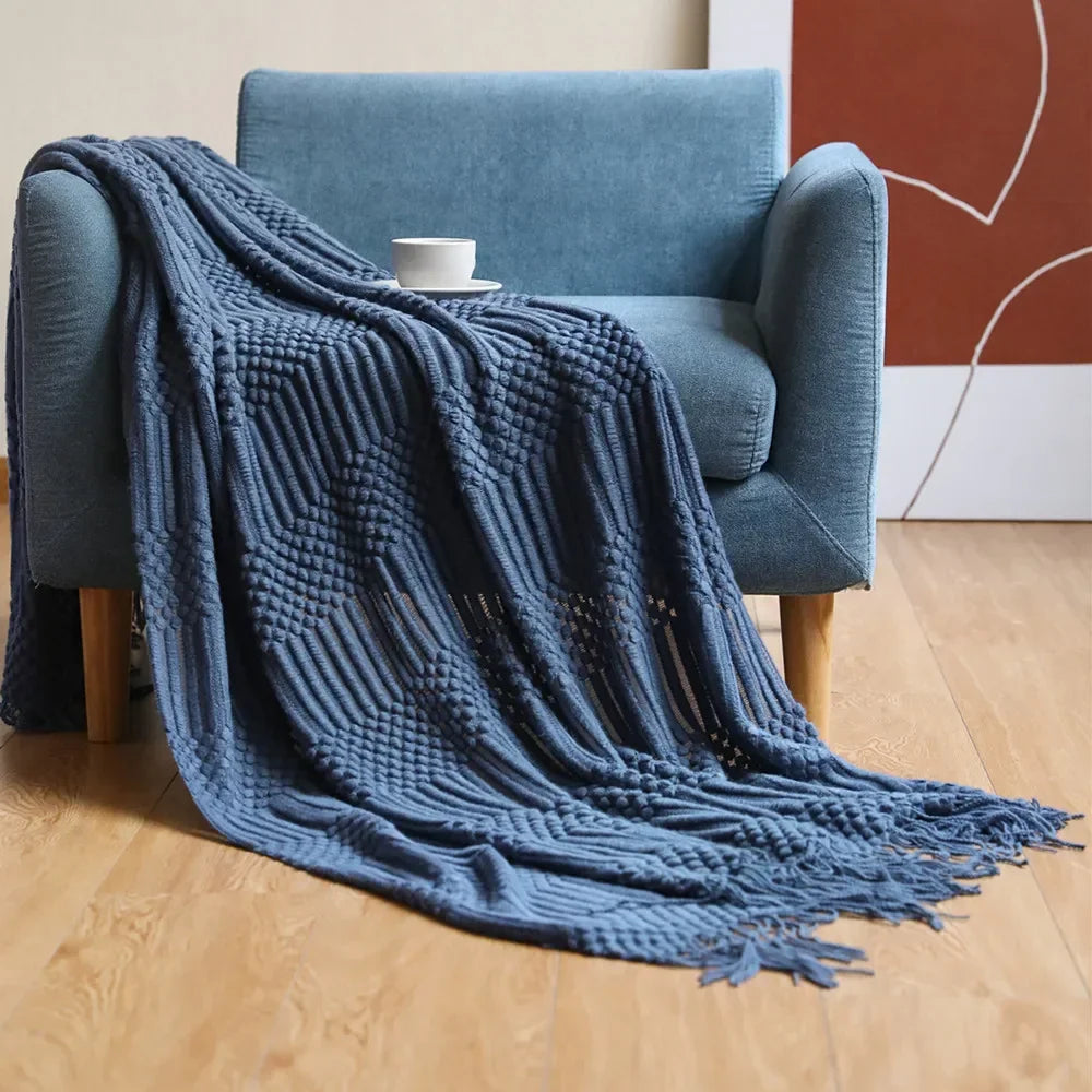 LoungeYard | Nordic Style Dick Knitted Blanket — product view 4