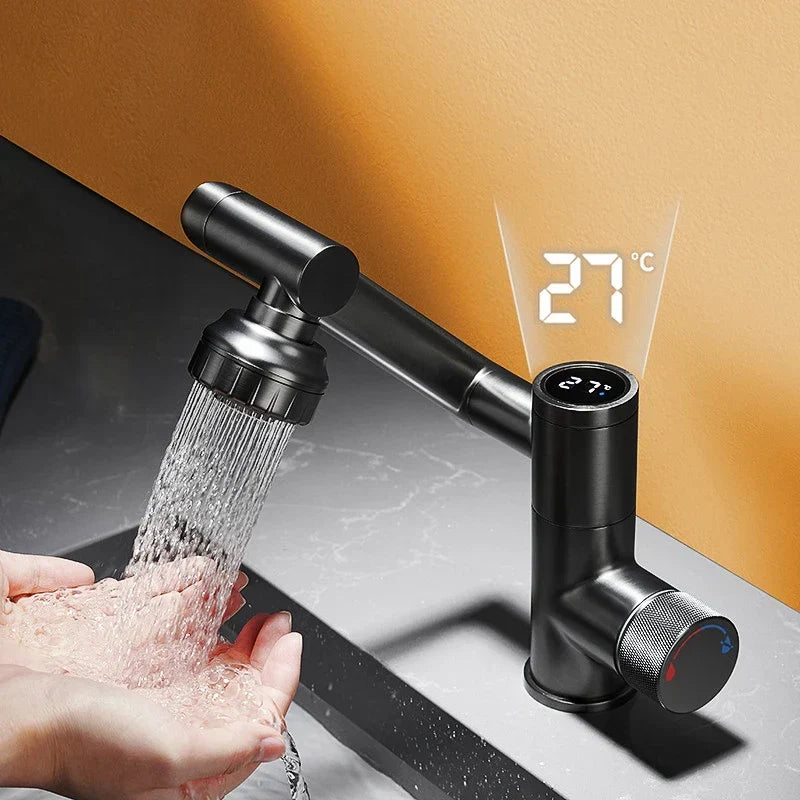 LoungeYard | Digital Display Rotatable Japanese Style Bathroom Faucet — product view 6