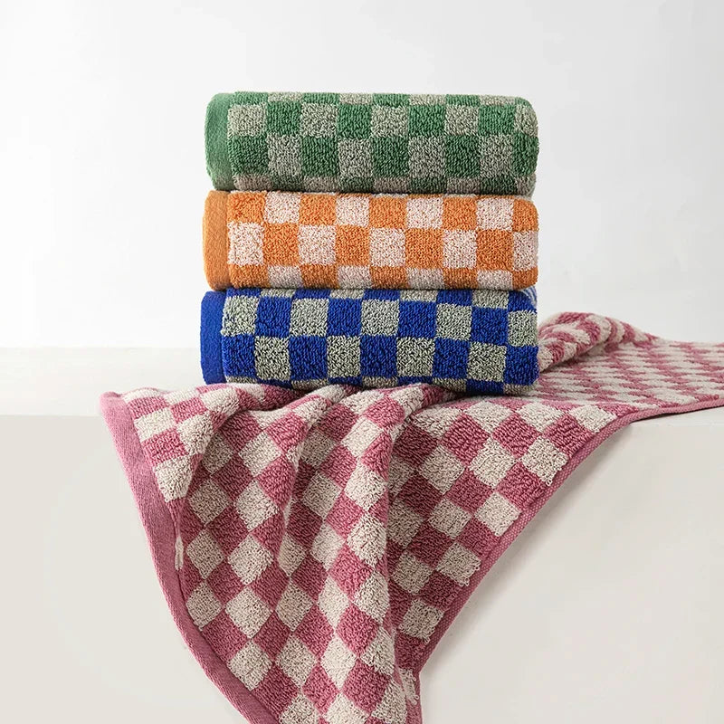 Checkered Cotton Hand Towels | LoungeYard — product view 4