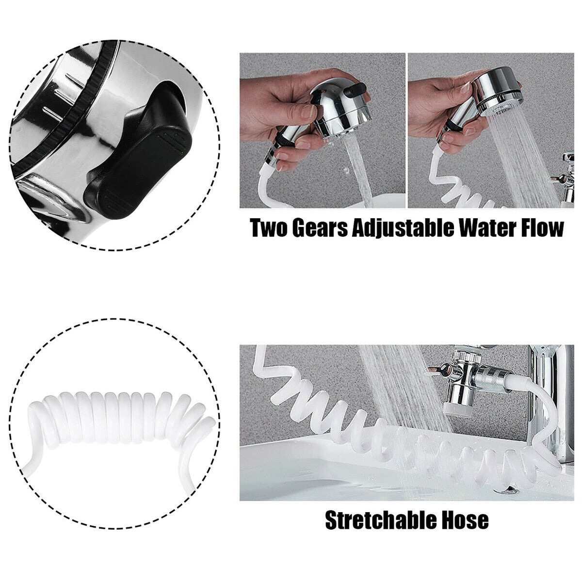 LoungeYard | All-in-One Easy Clean Adjustable Bathroom Set — product view 5