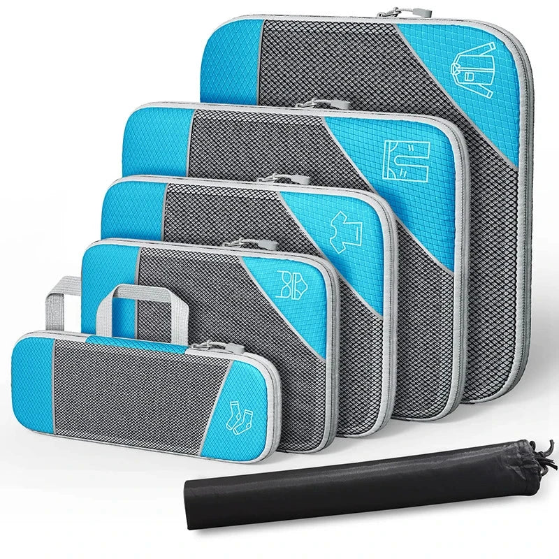 LoungeYard | PackEase Travel Organizer Set | 6-piece | Compressible Suitcase Bags | Waterproof & Space Saving — product view 7