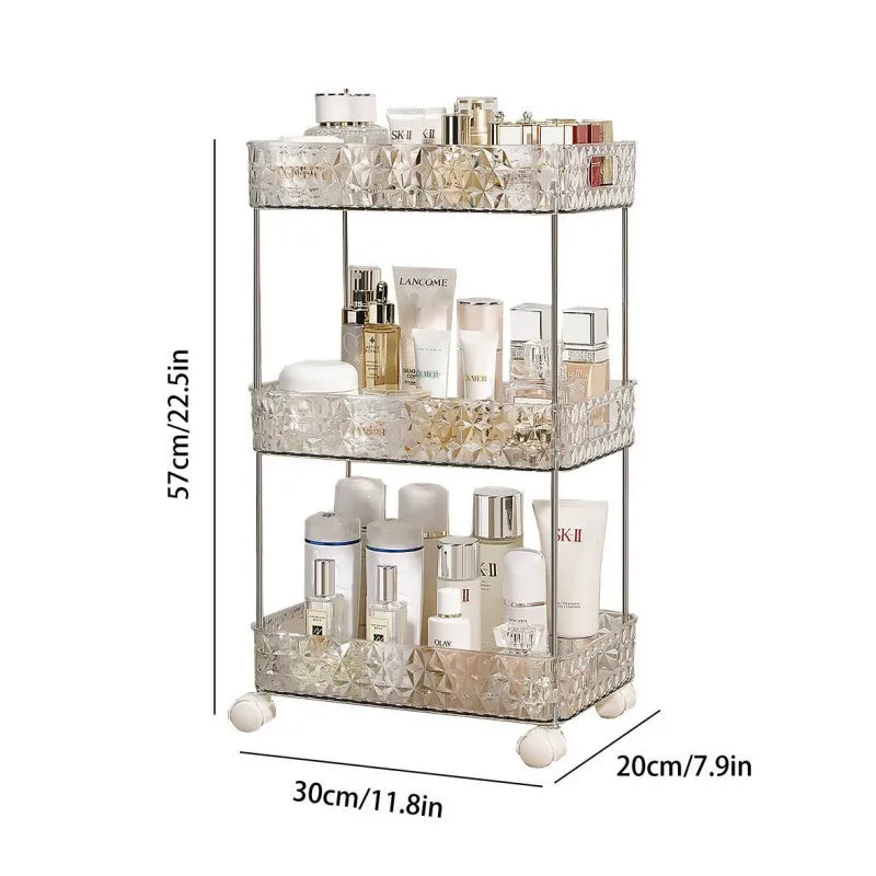 LoungeYard | Home Bathroom Storage Organizer Rolling Rack — product view 1
