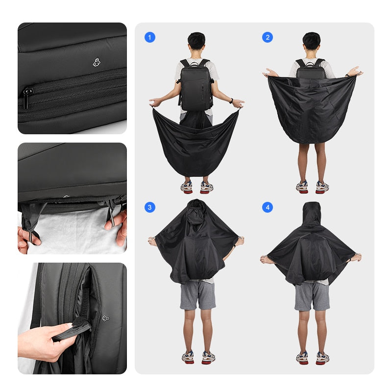 LoungeYard | Multilayer Hiking Protector Raincoat Backpack — product view 5