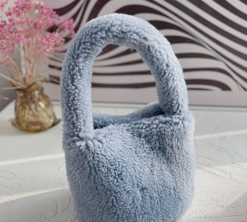 LoungeYard | Cuddly Plush Mini Bucket Bag — product view 1