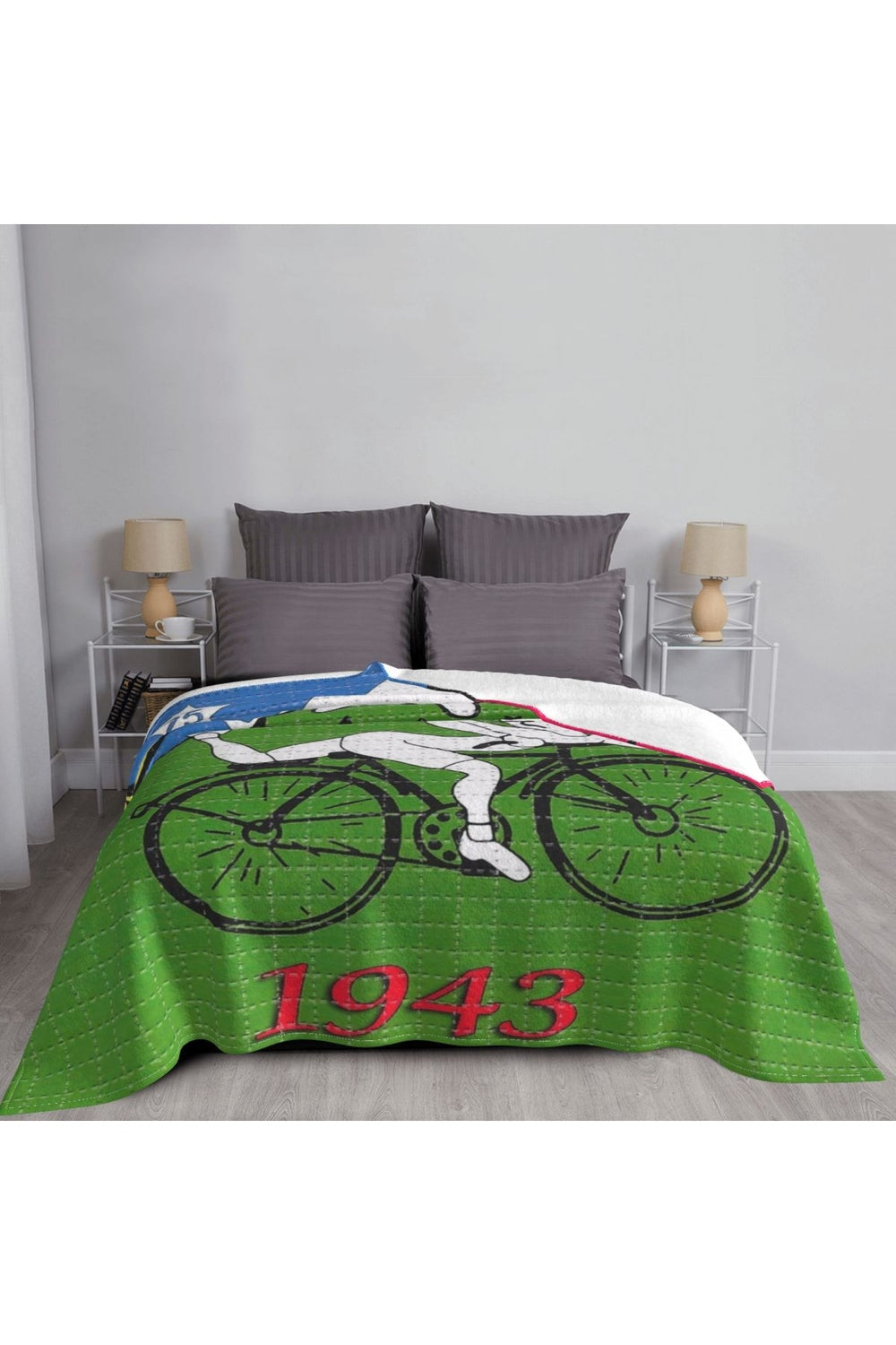 Hoffman Bicycle Day Throw Blanket | LoungeYard — product view 1