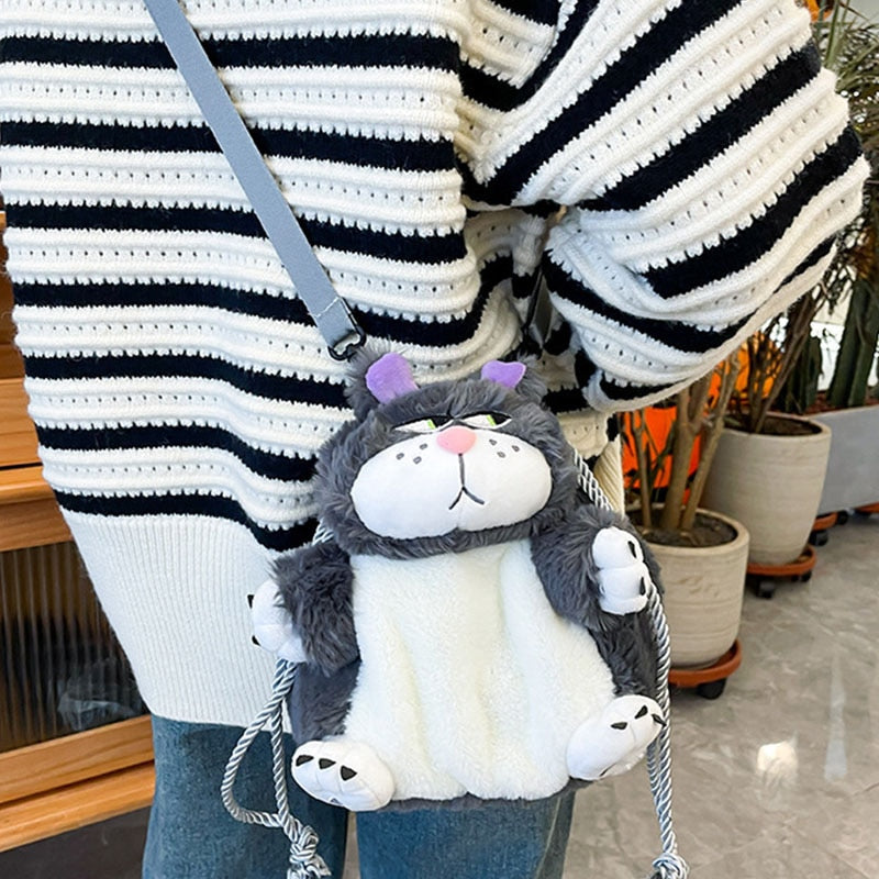 LoungeYard | Bored Plush Cat Shoulder Bag — product view 2