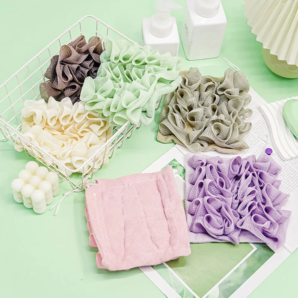 LoungeYard | 2-In-1 Exfoliating Mesh Shower Sponge — product view 4
