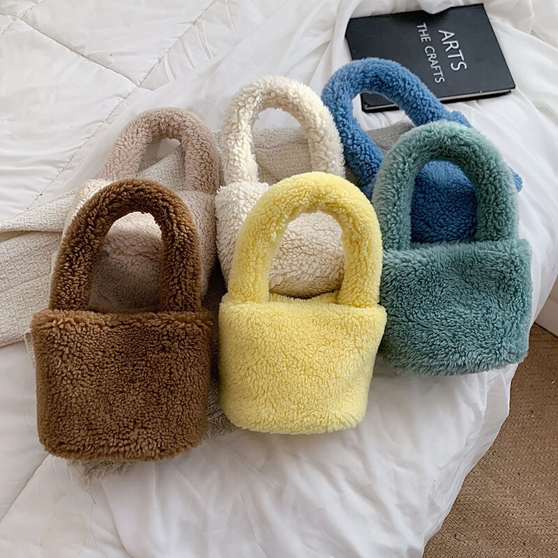 LoungeYard | Cuddly Plush Mini Bucket Bag — product view 2