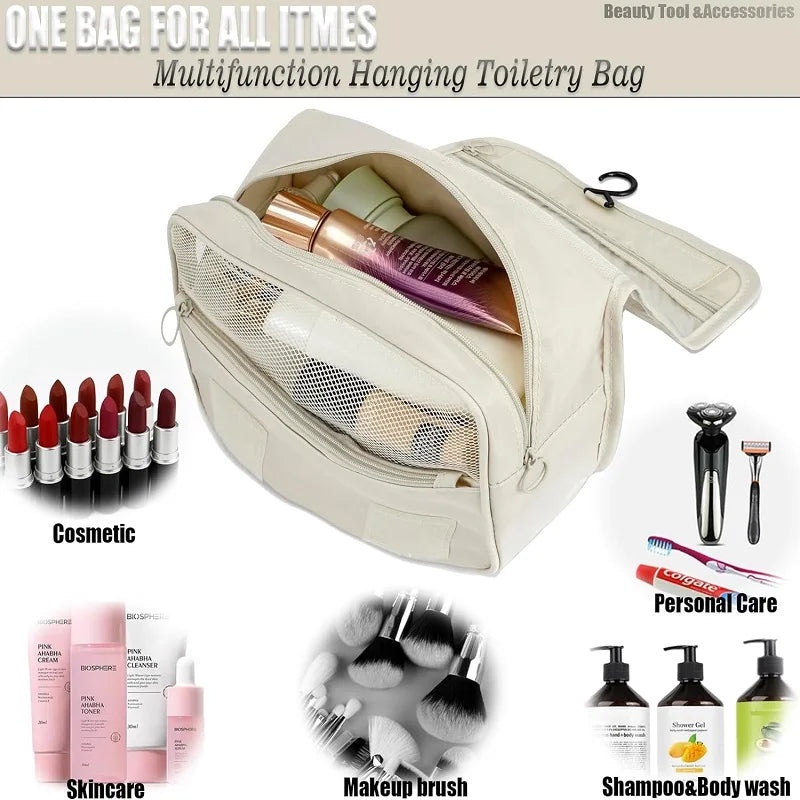 Hanging Travel Toiletry Bag with 6 Compartments and Wet Pocket — product view 4