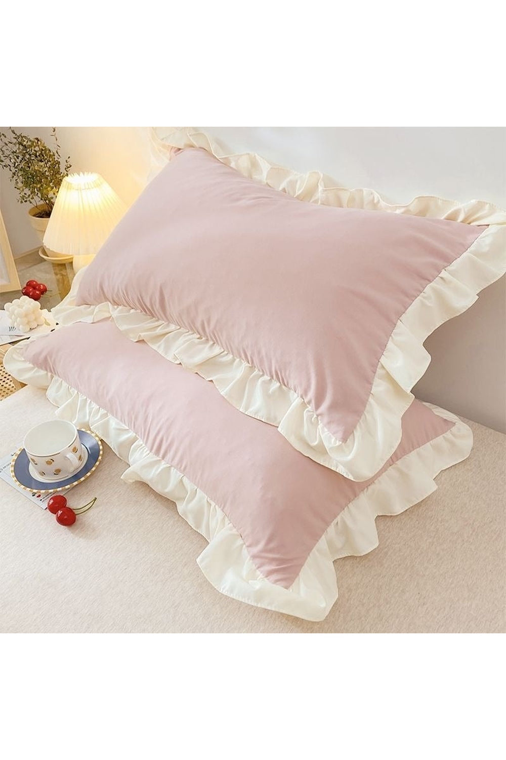 inspired ruffle pillowcases | LoungeYard — product view 3