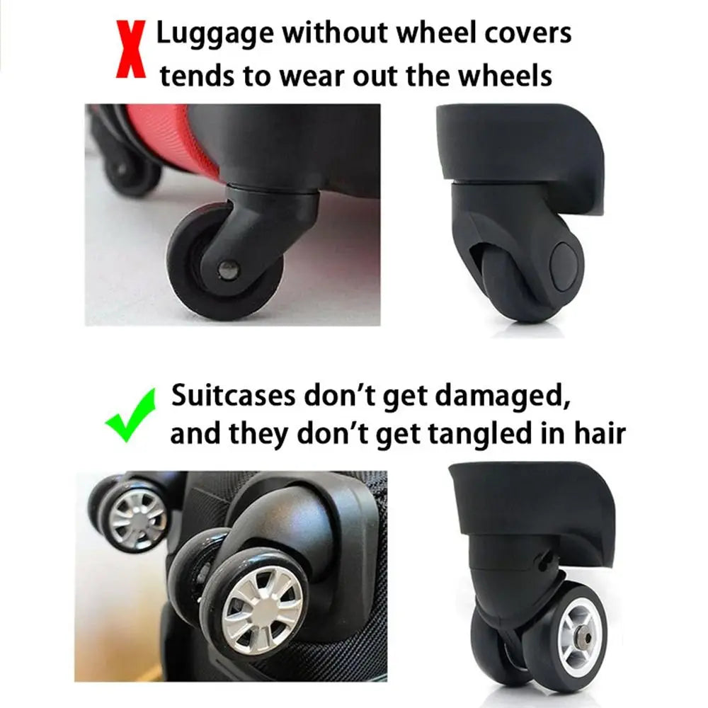 LoungeYard | Trolley Suitcase Wheels Protection Cover 8PCS — product view 6