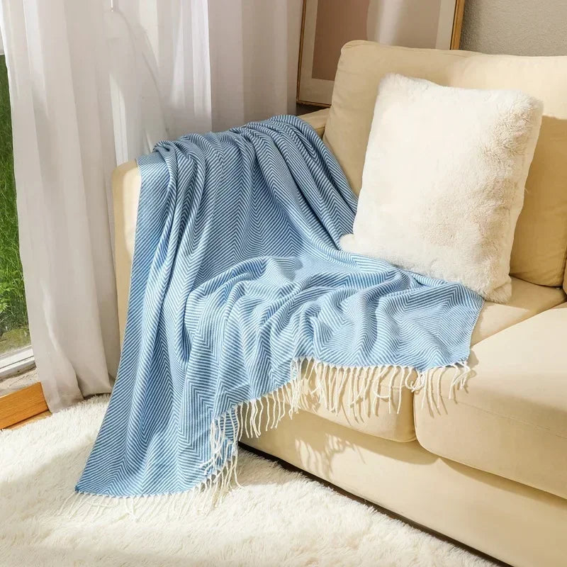 LoungeYard | Nordic Stripe Throw Sofa Blanket — product view 7