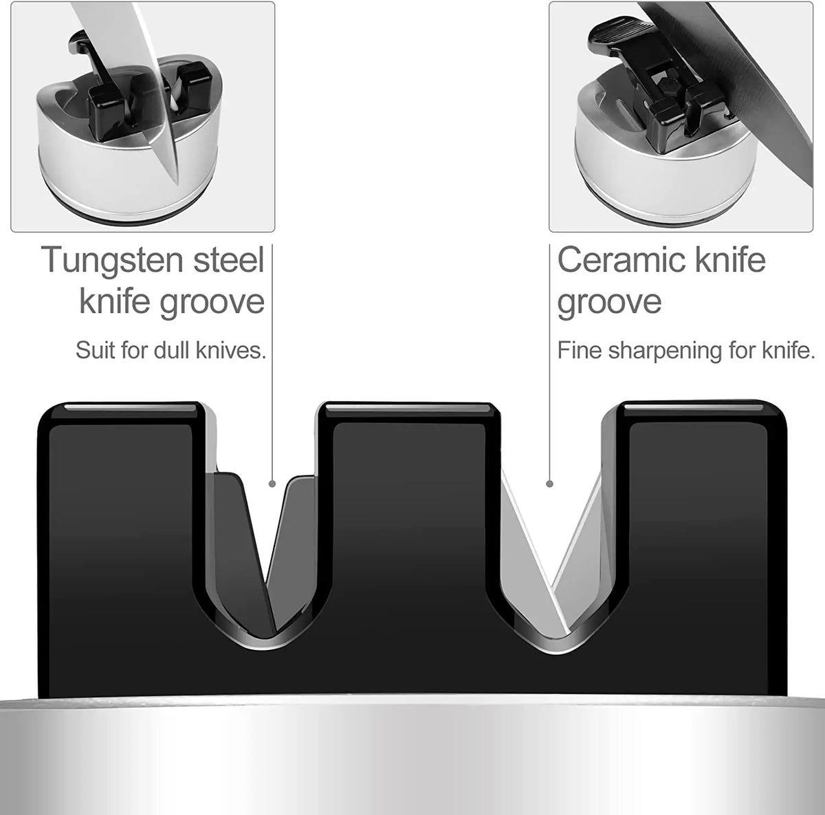 LoungeYard | Non-Slip Pocket Size Chef's Quick Knife Sharpener — product view 6