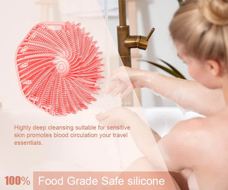 LoungeYard | Soft Silicone Shower Body Scrubber — product view 4