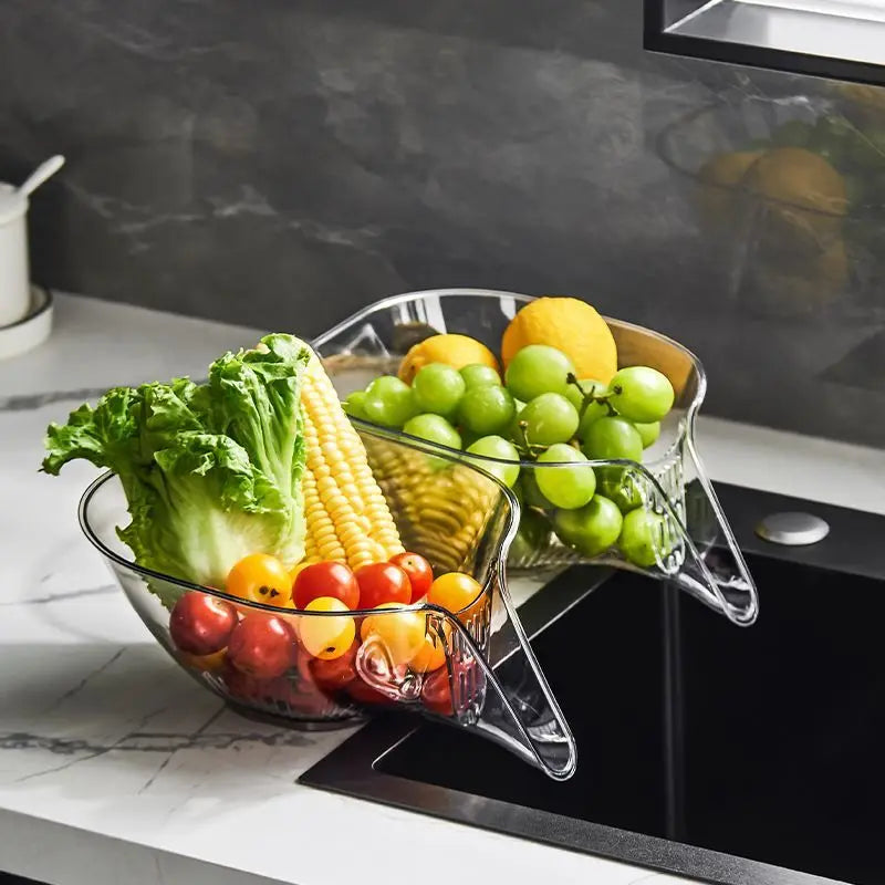 LoungeYard | Crystal Clear Multifunctional Kitchen Drain Basket — product view 2