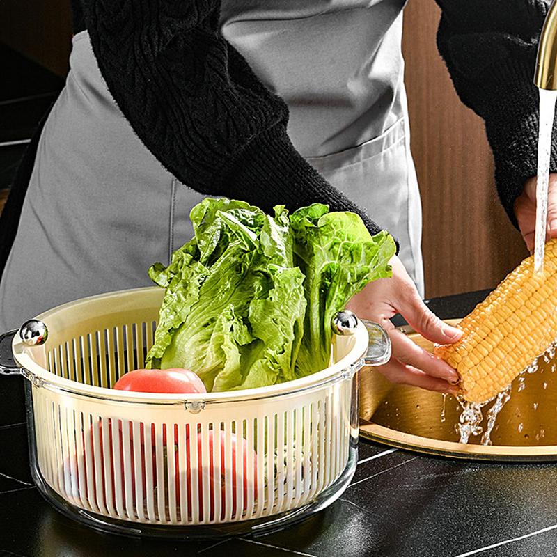 LoungeYard | Manual Spin Vegetable Drainer Basket — product view 2