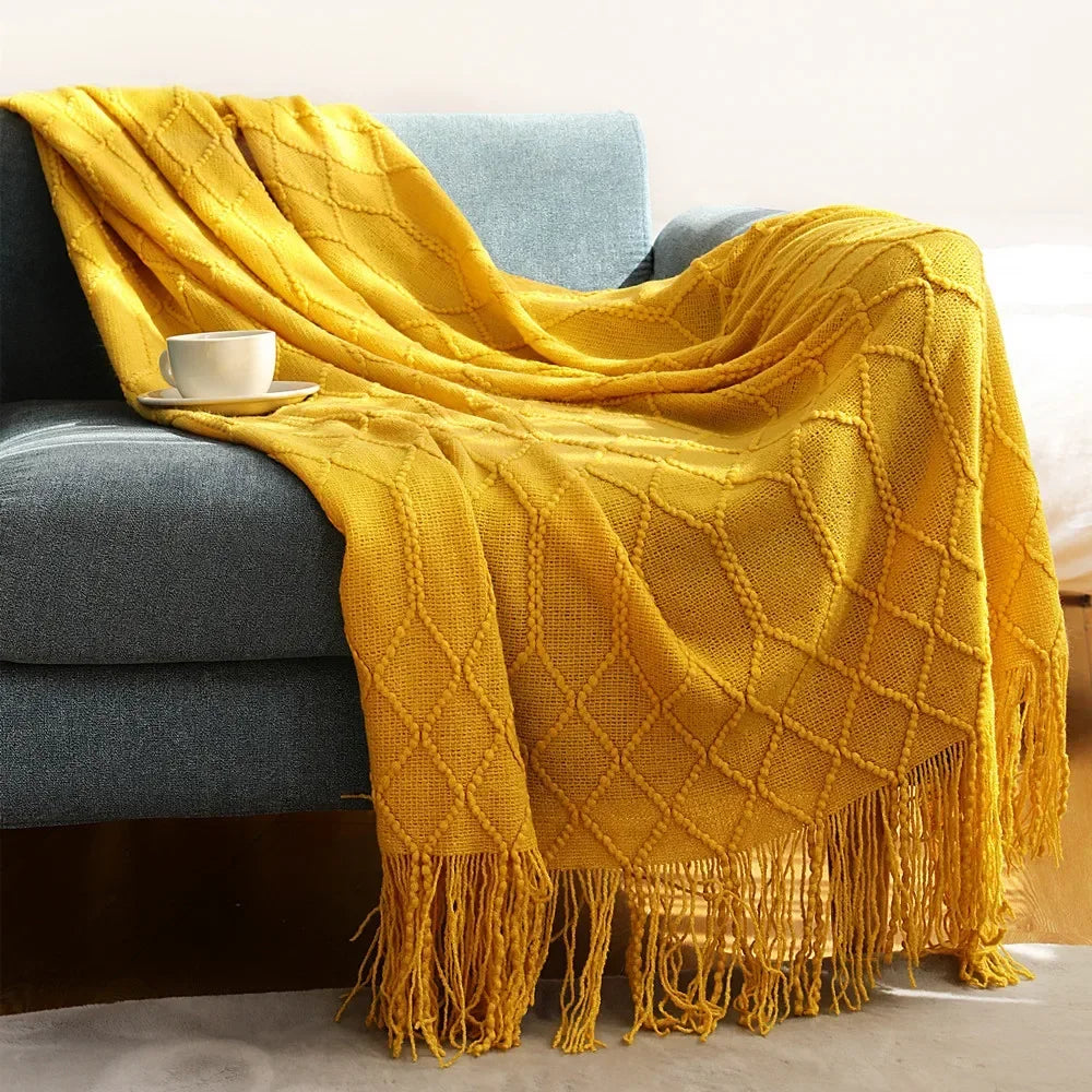 LoungeYard | Nordic Style Dick Knitted Blanket — product view 2