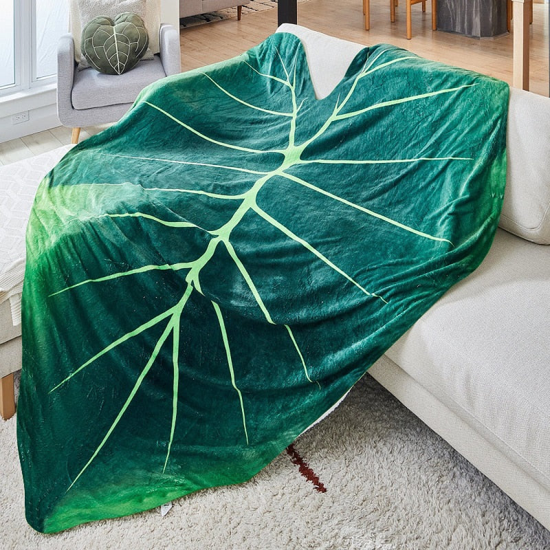 LoungeYard | Super Soft Giant Leaf Blanket — product view 5