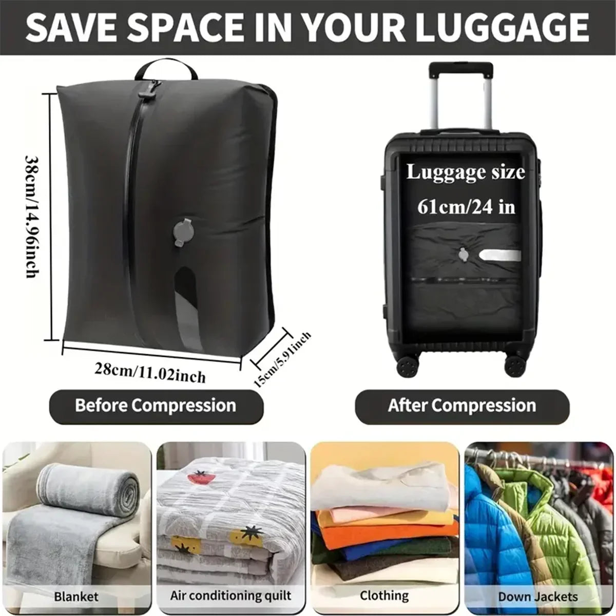 LoungeYard | Vacuum Compression Luggage Bag — product view 4