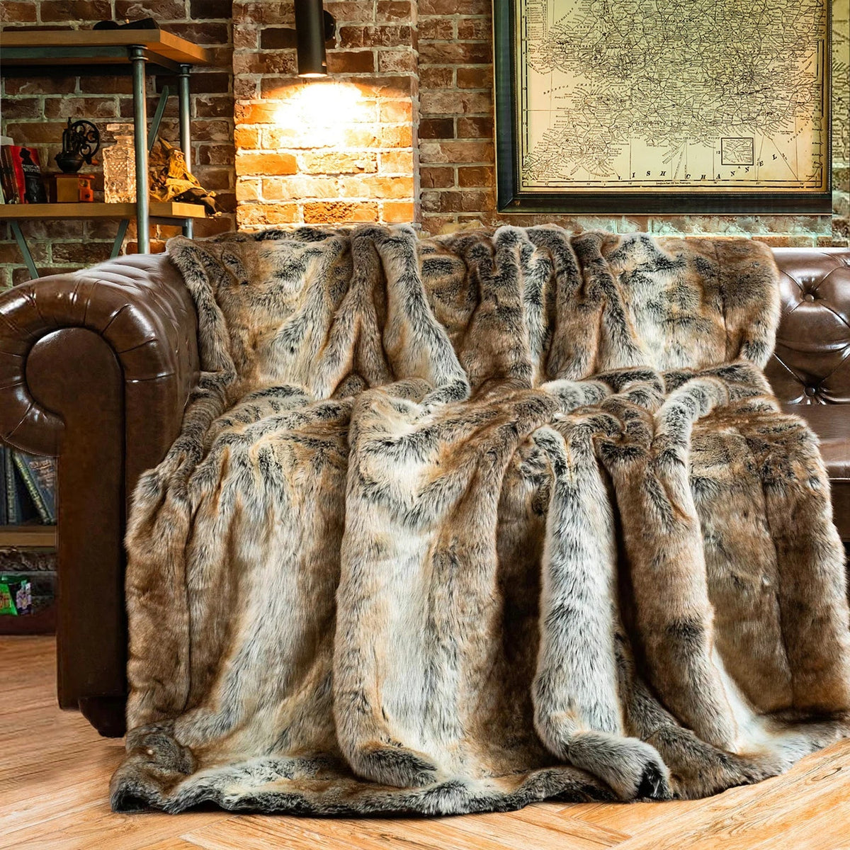 LoungeYard | Luxury Faux Fur Blanket | Soft & Warm | Winter Throw | For Sofa & Bedroom — product view 6