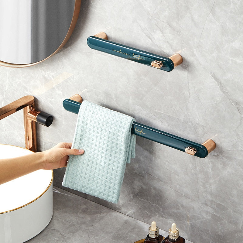 LoungeYard | Towel Bar Space Saving Bathroom Holder — product view 5