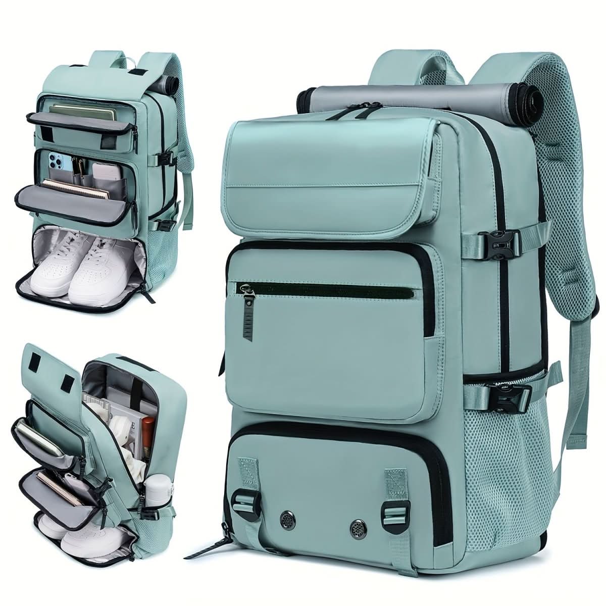 LoungeYard | Large waterproof travel backpack with USB port — product view 7