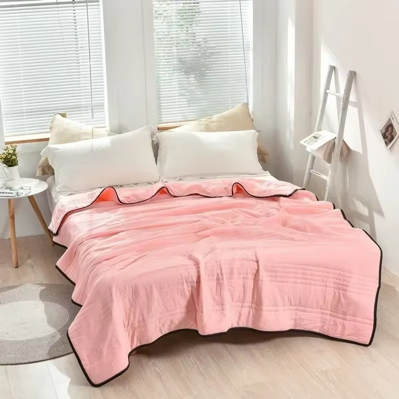 LoungeYard | Summer Lightweight Quilt Solid Color All Season Comforter for Double Bed — product view 5