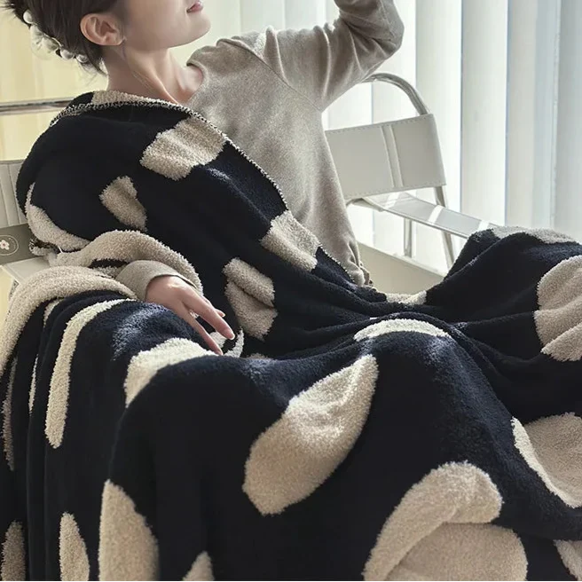Floral Sofa Blanket – Nordic Fleece Throw | LoungeYard — product view 3