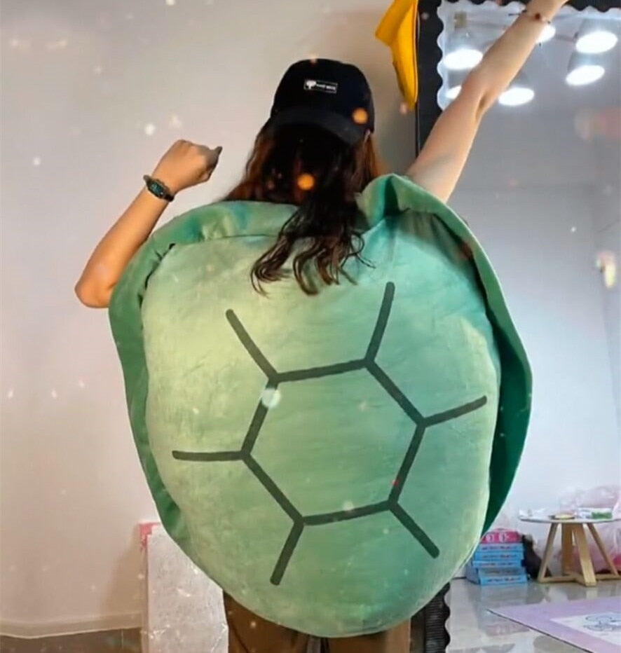 LoungeYard | Big Turtle Shell Plush Soft Pillow — product view 3