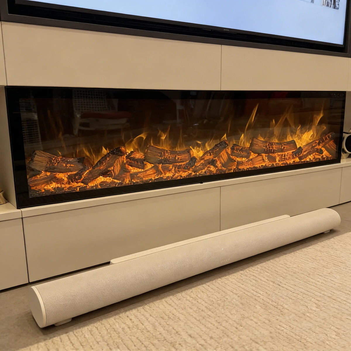Smart 39-70" Ultra-Thin Recessed Electric Fireplace – Wall-Mounted, 150W, Realistic Flame Home Decor — product view 1