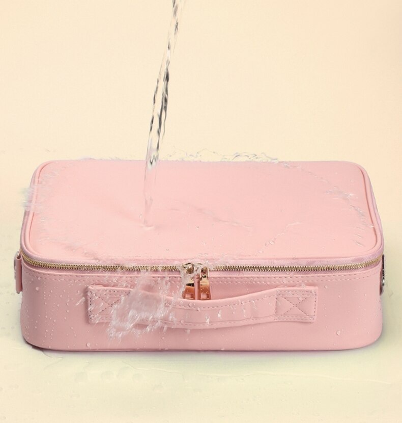 LoungeYard | Portable Travel Makeup Case with LED Mirror & Adjustable Light — product view 5
