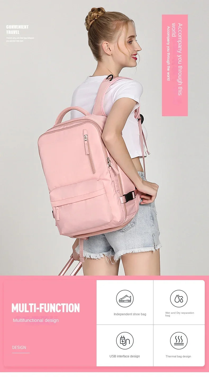 LoungeYard | Travel Carry-On Backpack with Shoe Compartment — product view 6