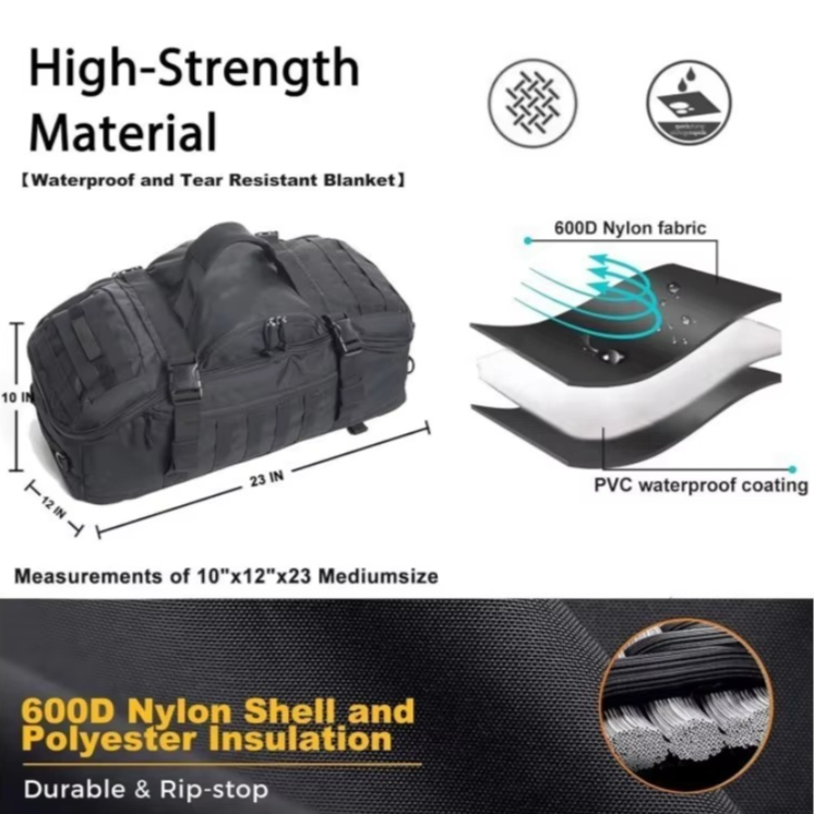 LoungeYard | Large Capacity 1521oz Waterproof Tactical Backpack for Outdoor Travel and Adventure — product view 3
