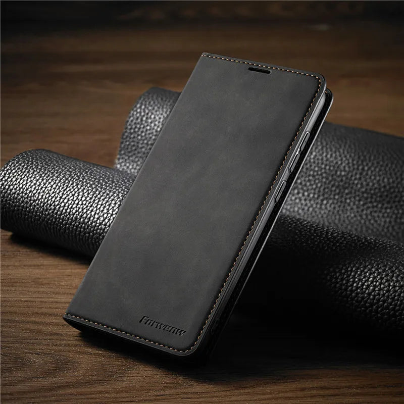 iPhone Leather Wallet Case | Magnetic Card Holder Function | Multiple Colors — product view 3