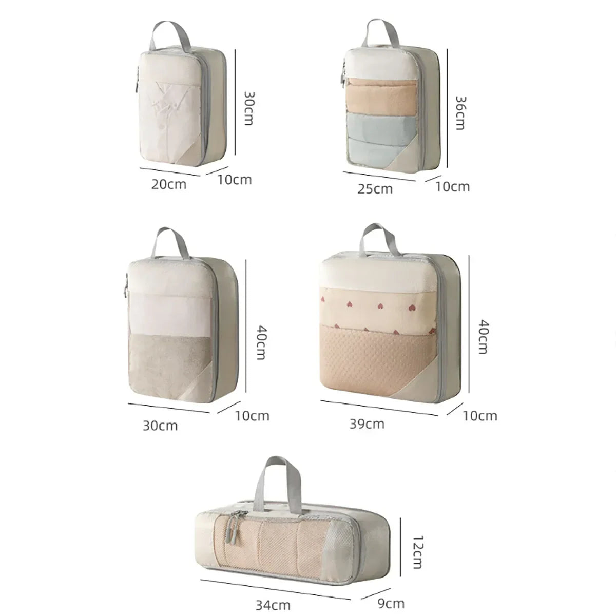 LoungeYard | PackNest Compression Organizer Set | 5-piece | Space-saving & Water-repellent | Ideal for travel & everyday use — product view 6