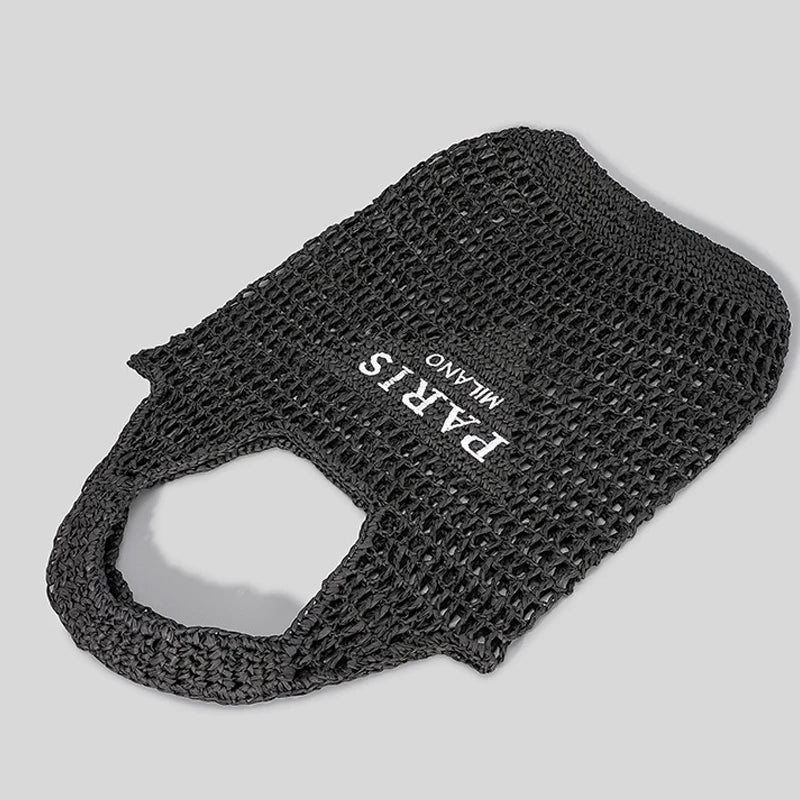 LoungeYard | Net straw crochet beach bag — product view 7