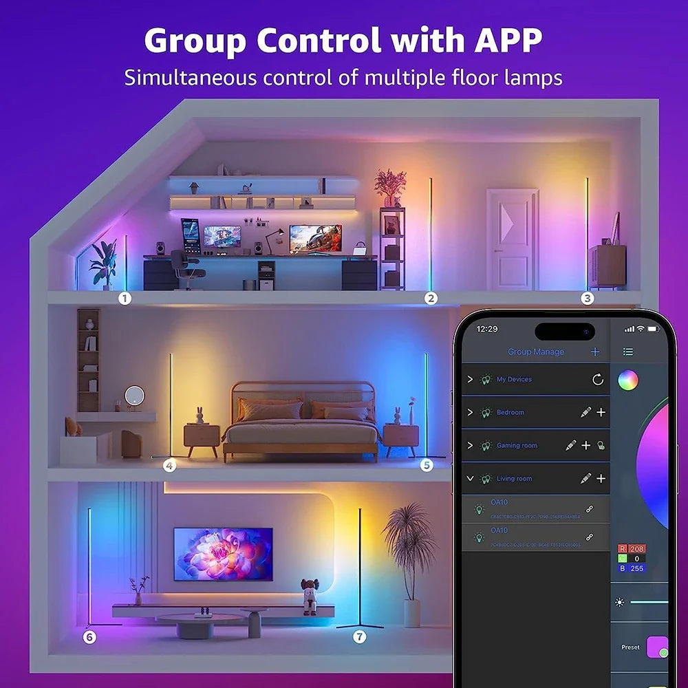 GlowBeam™ Smart Wi-Fi Corner Lamp — product view 4