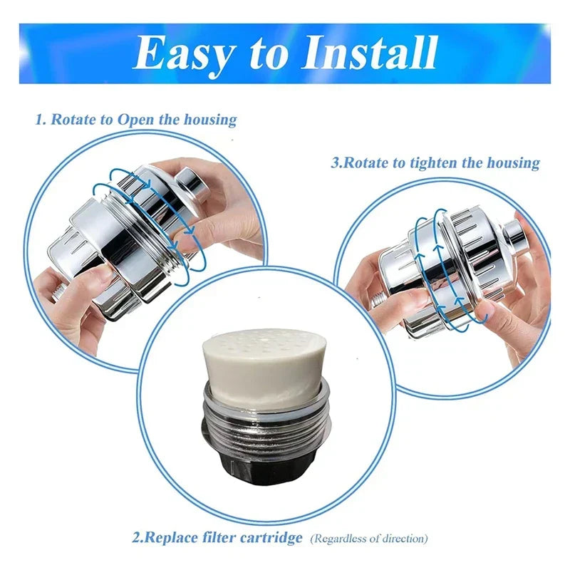 LoungeYard | 5-piece set shower filter replacement cartridges — product view 3