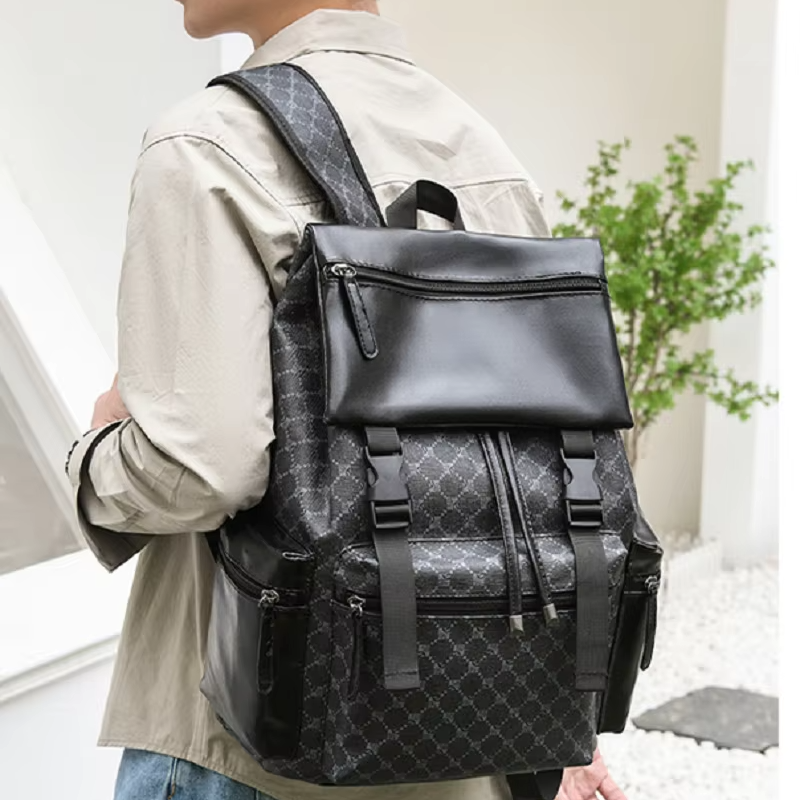 LoungeYard | Premium Multi-Functional Leather Travel Backpack — product view 3