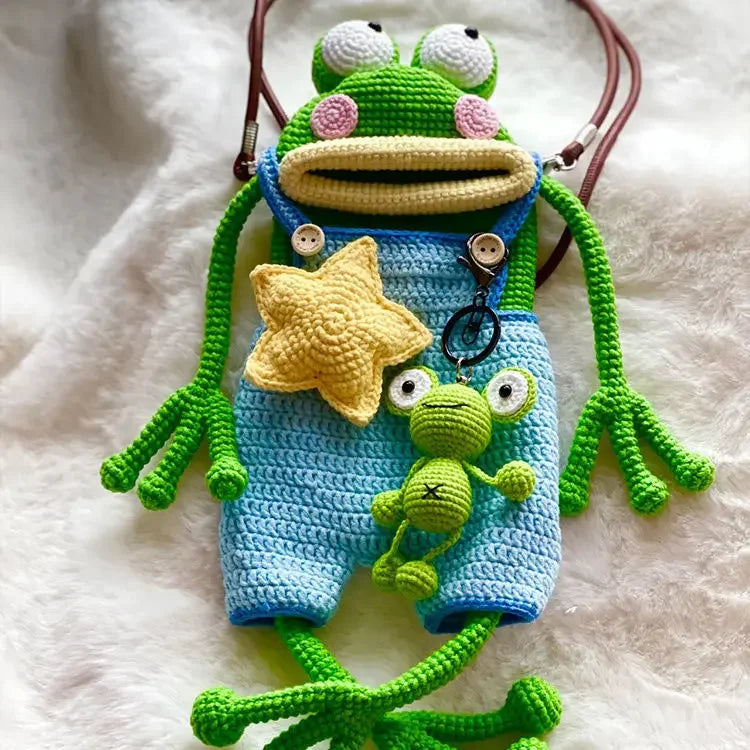 LoungeYard | Big Lips Frog Knitted Bag — product view 1