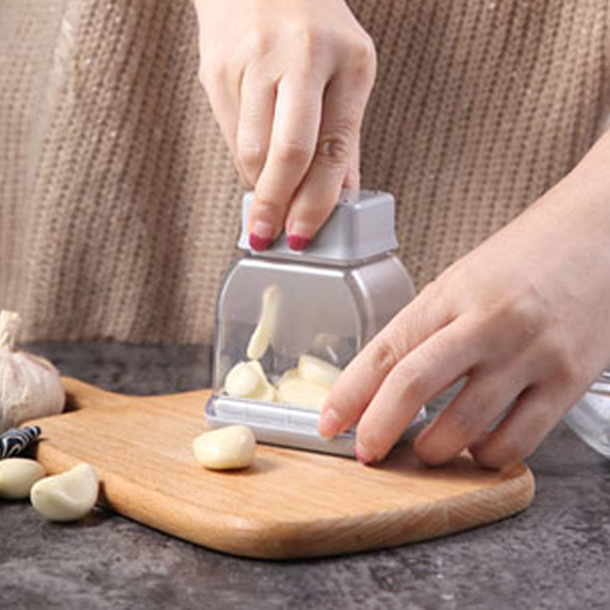 LoungeYard | Stainless Steel Manual Garlic Slicer — product view 1
