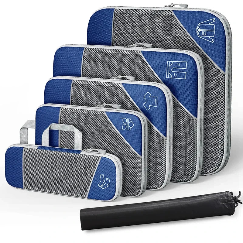 LoungeYard | PackEase Travel Organizer Set | 6-piece | Compressible Suitcase Bags | Waterproof & Space Saving — product view 6
