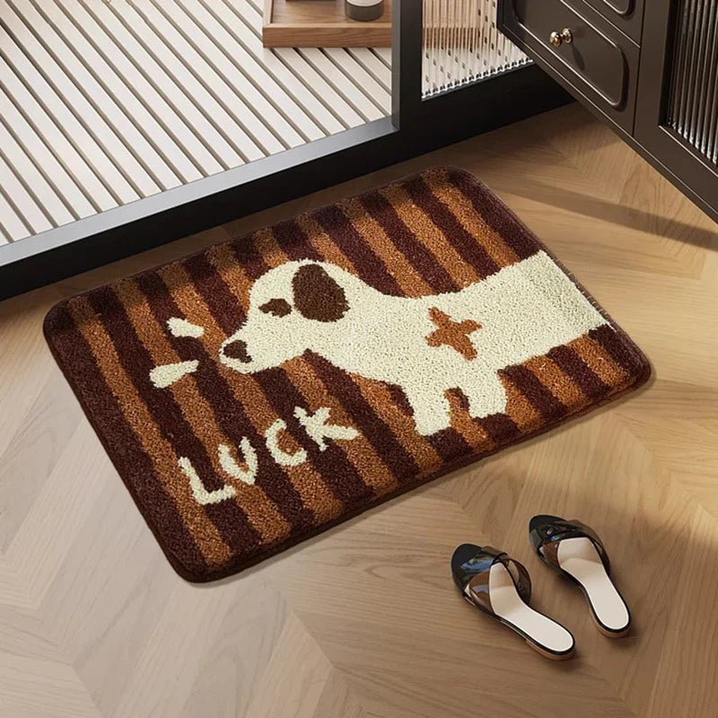 Tufted Dachshund Bathroom Mat | LoungeYard — product view 2