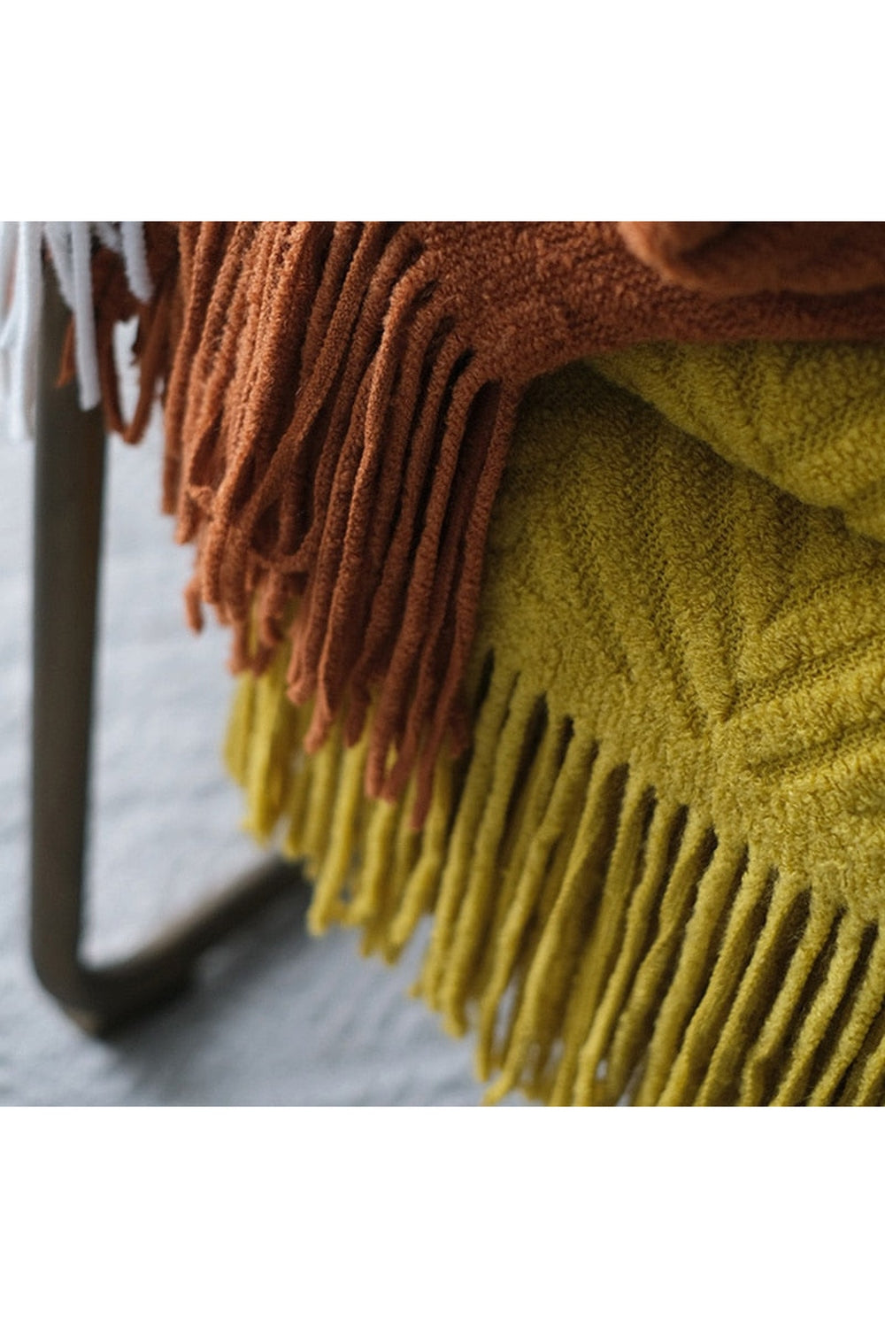 Zack Pattern Dark Academia Blanket | LoungeYard — product view 6