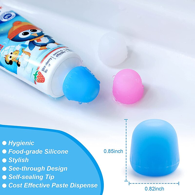 LoungeYard | 4pcs Anti-Waste Self-Closing Reusable Toothpaste Caps — product view 3