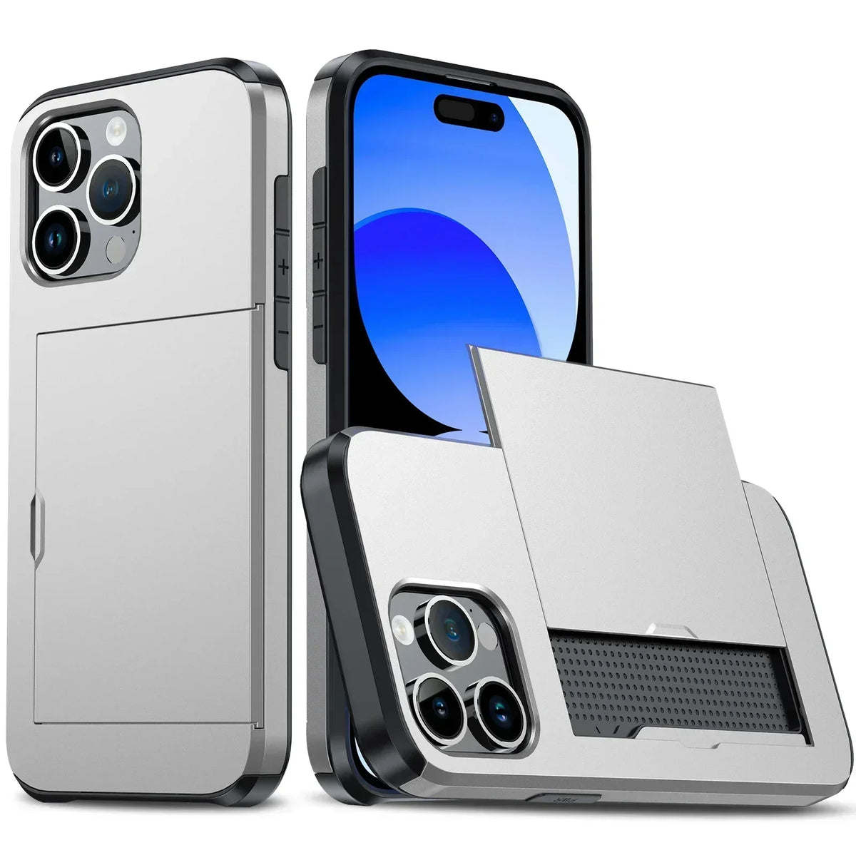 iPhone case with card slot – protective case with card drawer — product view 7