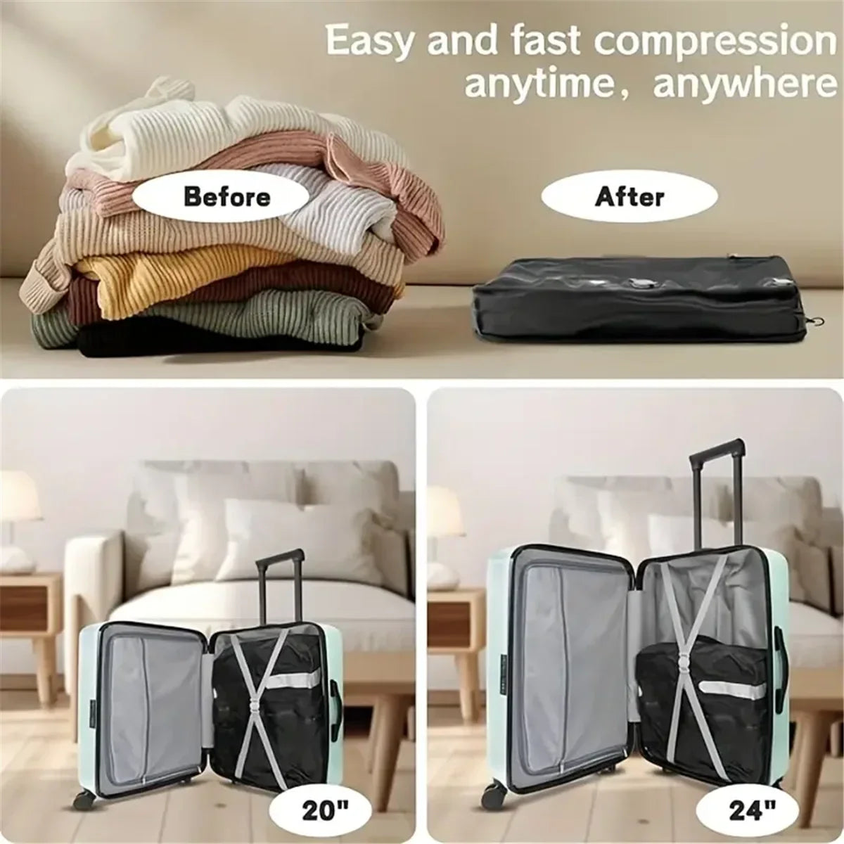 LoungeYard | Vacuum Compression Luggage Bag — product view 7