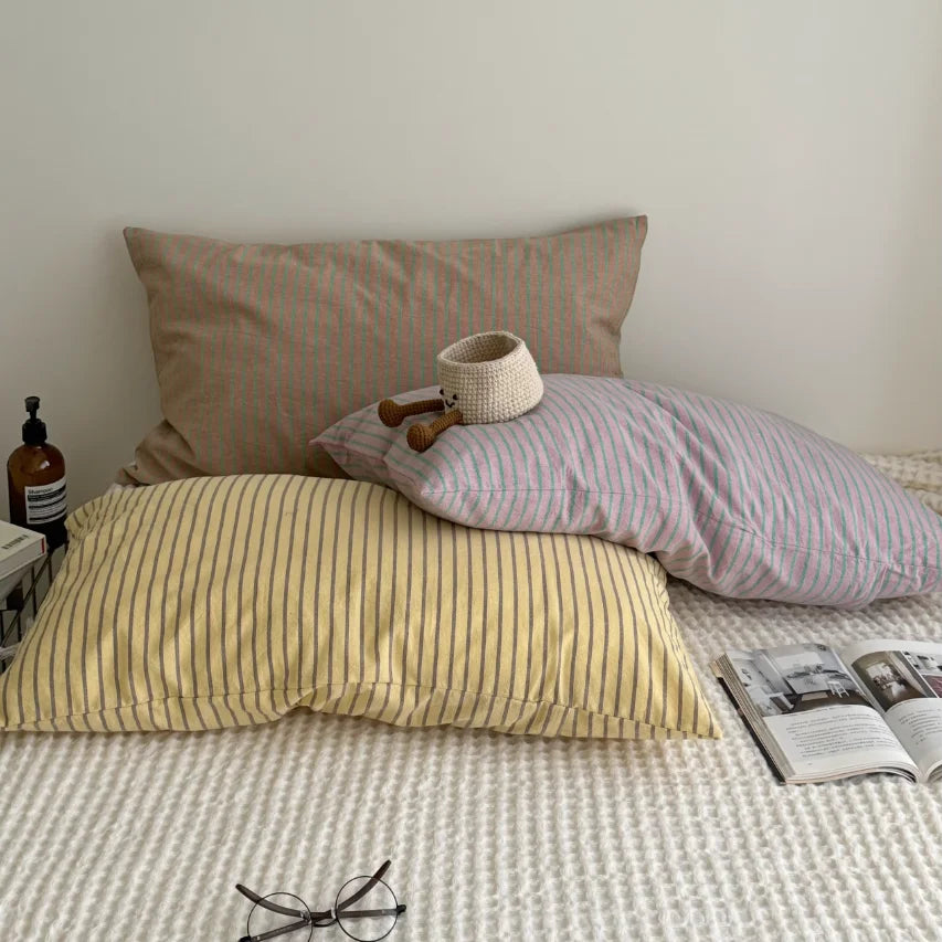 Modern Simple Striped Pillowcase | LoungeYard — product view 1