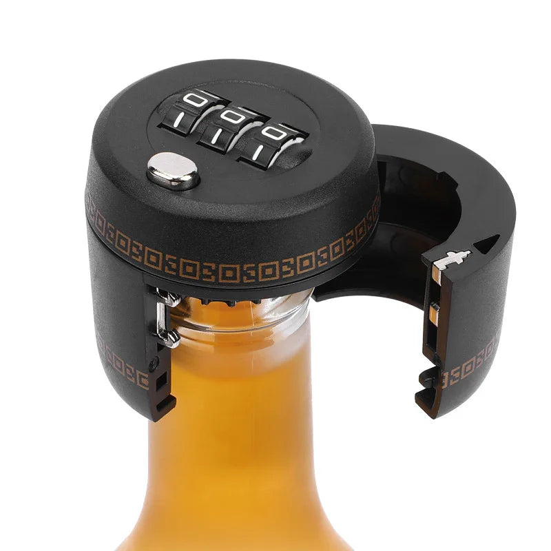 LoungeYard | Drink Safe Reusable Childproof Password Lock Wine Bottle Stopper — product view 4