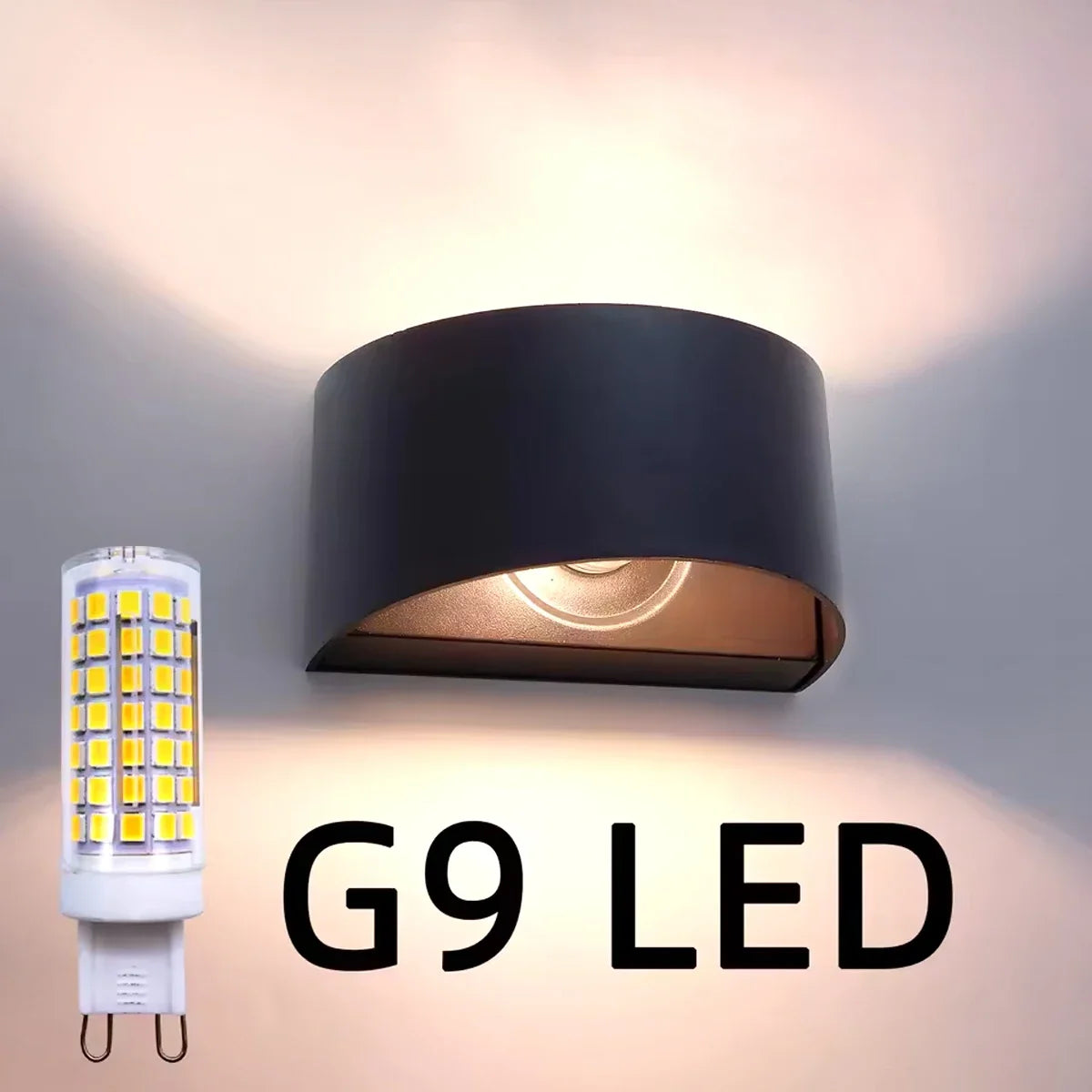7W Modern LED Wall Sconce, IP65 Indoor & Outdoor G9 Up Down Light for Living Room, Hallway & Bedroom — product view 1